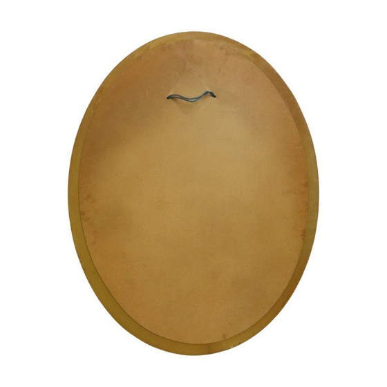 Image 1 of Large Oval Classic Mirror Gold Leaf Baroque Style Flowers 85cm