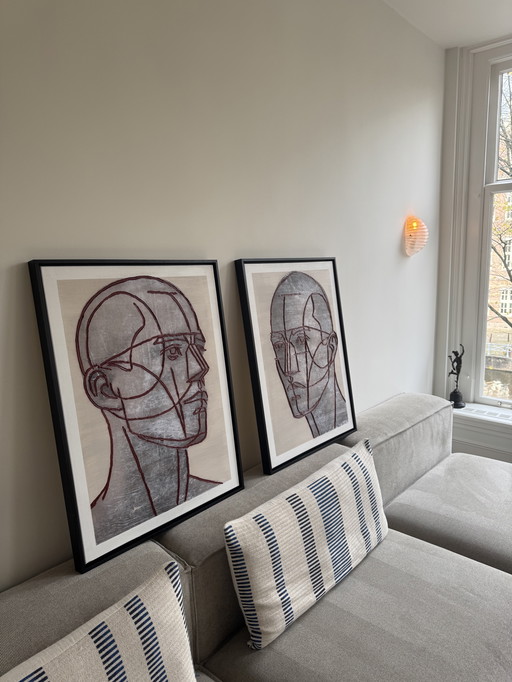 Duo Mixed Media Artpiece “Monumental Heads” – LOFTLEVI (2003) – Iconic