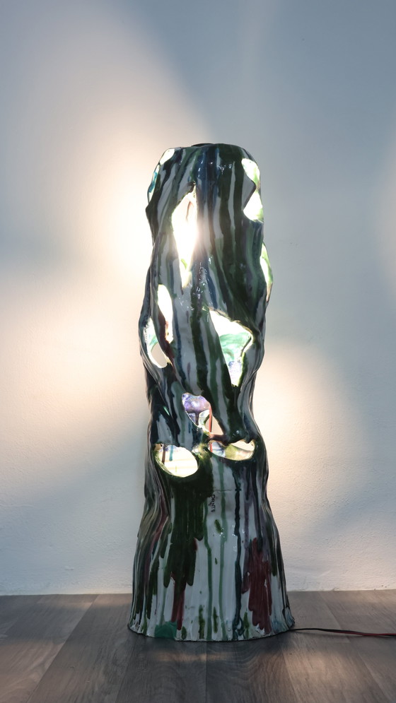 Image 1 of Ernesto Treccani Attr. Tafel- of Staande Lamp Keramisch Design Modern Antiek