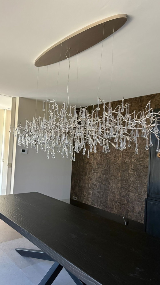 Image 1 of Lampe suspendue coquine, ornée de mille cailloux