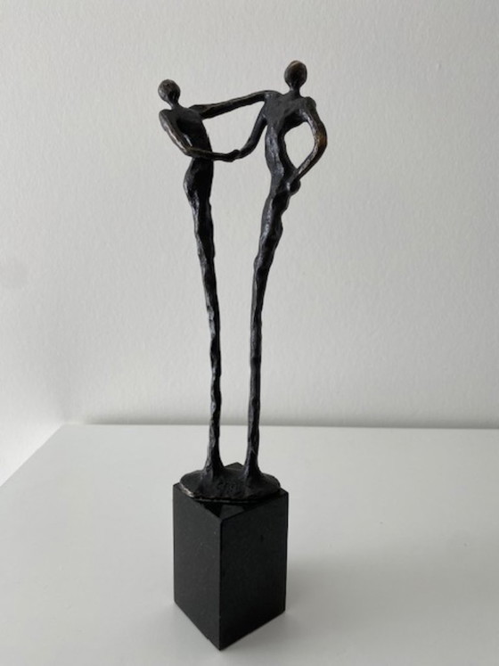 Image 1 of Bronze sculpture "Thank you" Corry Ammerlaan 31 cm high!