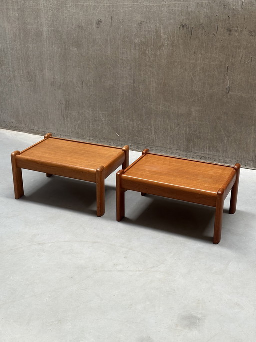 Set/2 Mid-Century Wilhelm Knoll bijzettafels / nachtkastjes