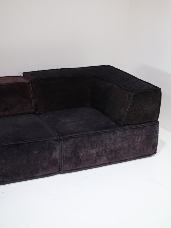 Image 1 of COR Trio modular sofa landscape sofa purple brown 1970s