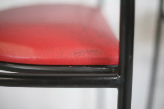 Image 1 of 3x Design Steel And Leather Armchairs