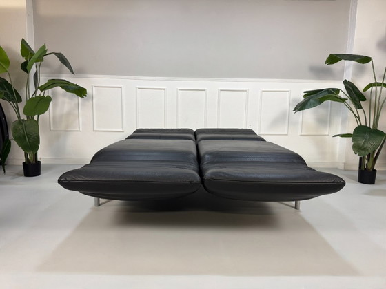 Image 1 of Rolf Benz Plura 380 Multifunctional Leather Black Sofa