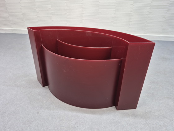 Vintage WAVE Magazine Tray. Red Magazine Holder. – Magazine rack, Plastic (photo 5 of 10)