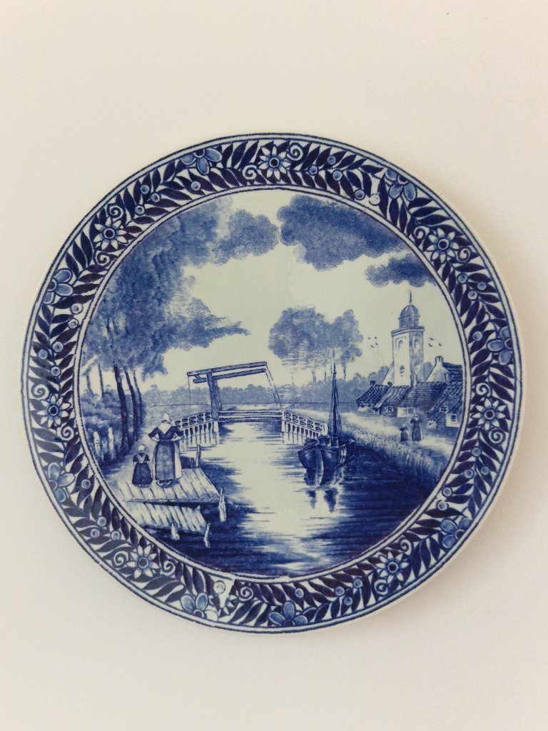 Wall plate.Delfts.Boch Freres.Landscape. | Wall decoration second