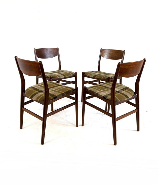 4x vintage Danish dining chair '60