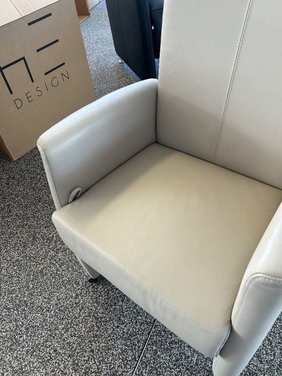 Image 1 of 2x Esszimmerstuhl The Future Leder Runner hellgrau