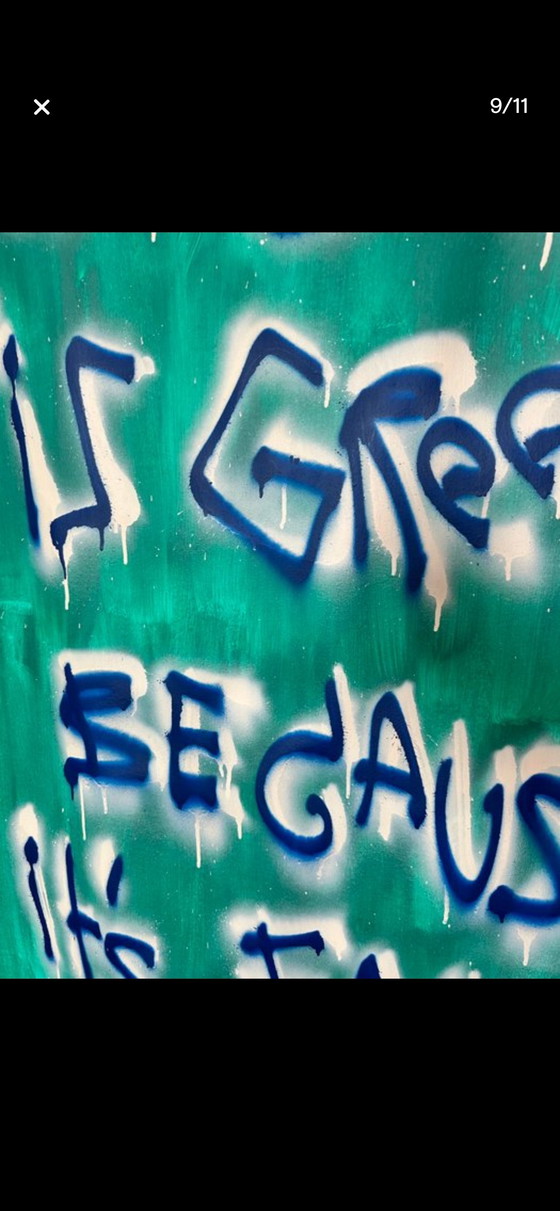 Image 1 of Timo Wedell – Fake Grass – XXL – Original Work (94 x 165 cm) (Including certificate of authenticity)