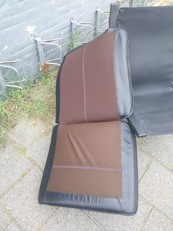 1 X Set of Two Ingmar Relling Siësta Armchairs by Westnofa Norway. Vestlandske – Leather, Textile, Vintage (photo 6 of 9)