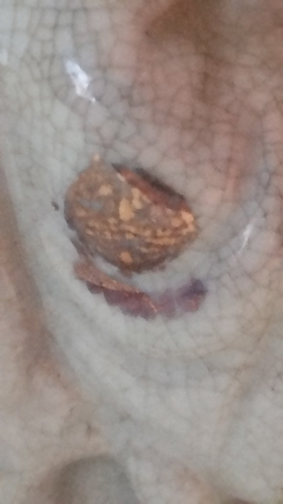 Image 1 of Mid-Century Chinoiserie Crackle-Glaze Shouxing – God of Longevity (11cm)