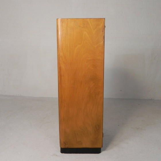 Image 1 of Armario antiguo con persiana enrollable de madera de abedul, Ekawerk Horn Lippe, Alemania, década de 1950.