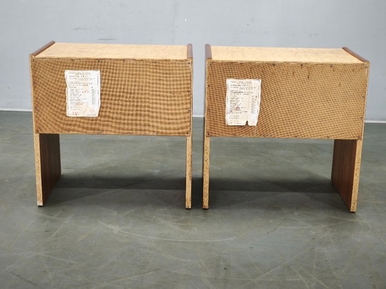 Coppia di comodini cecoslovacchi Mid-Century Modern, anni '70, Legno, Marrone, Mid Century Modern (foto 6 di 15)
