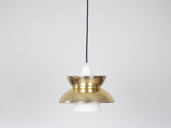 Coppia di 2 Lampade a Sospensione Vintage Danesi Doo Wop di Henning Klok, Louis Poulsen, anni '40 – Aluminium (photo 2 of 14)