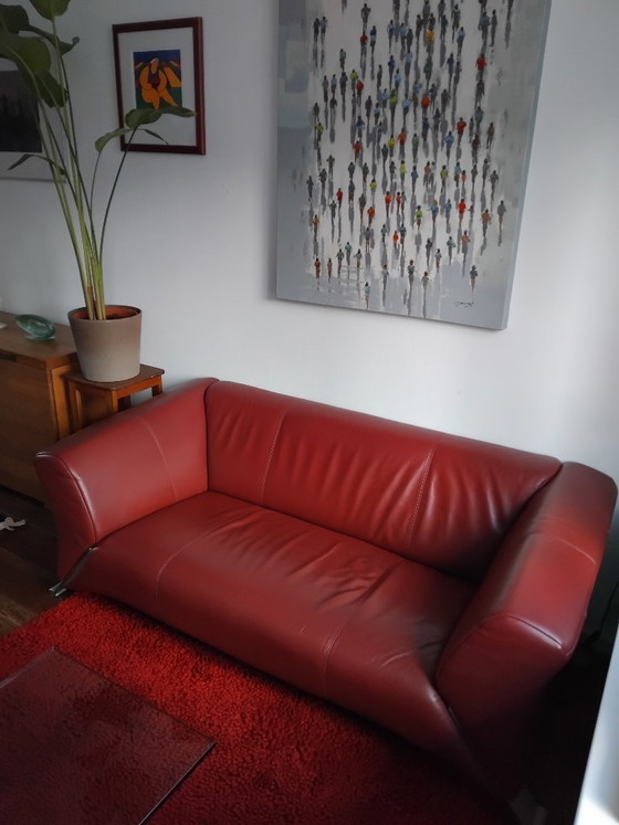 Divano Rolf Benz RB322 Pelle Rossa. – Divani 2 posti, Leather, Metal (photo 4 of 5)