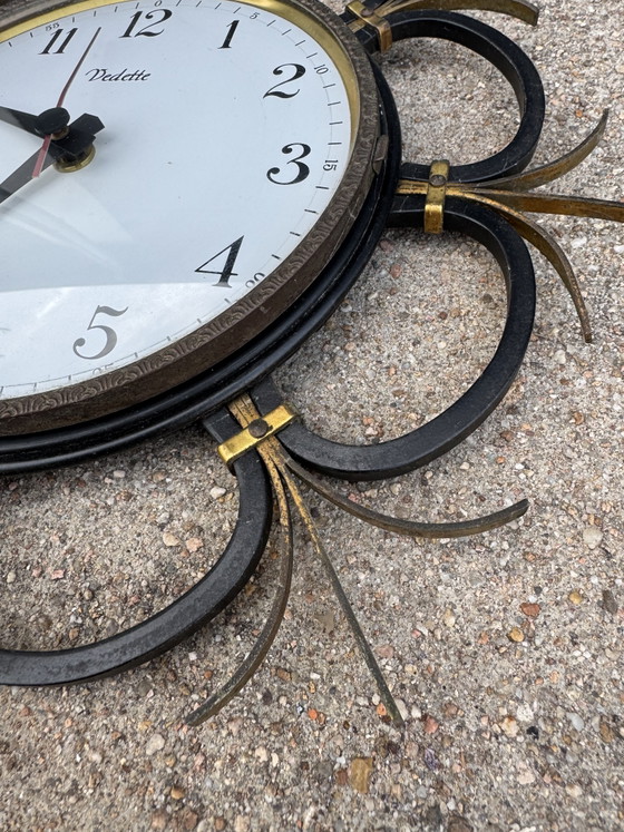 Vedette wandklok uit de jaren 60 – Klokken, Metal, Glass (photo 4 of 6)
