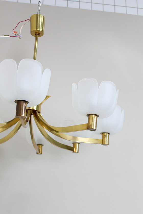 Image 1 of Vintage Pendant Lamp, Chandelier - Brass 1970s
