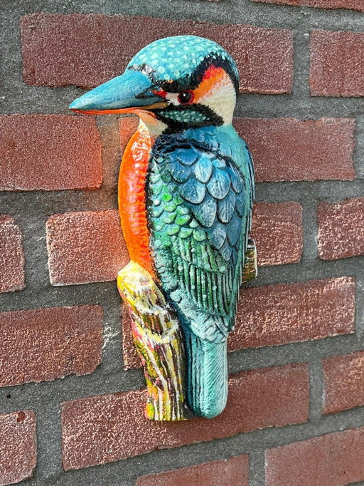 Martín pescador de hierro fundido de colores