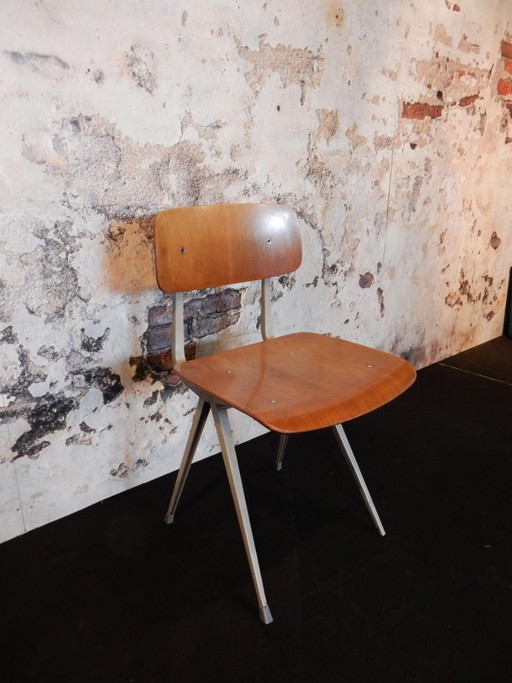 8 X Sillas, Friso Kramer y Wim Rietveld – eetkamerstoelen, Metal, Wood