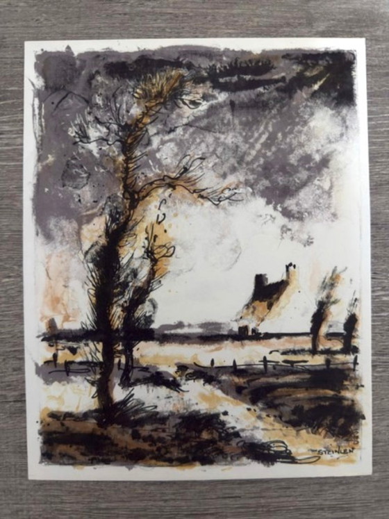 Image 1 of Lot de 2 estampes originales signées – Steinlen & J.C. Lalouette – XXe siècle