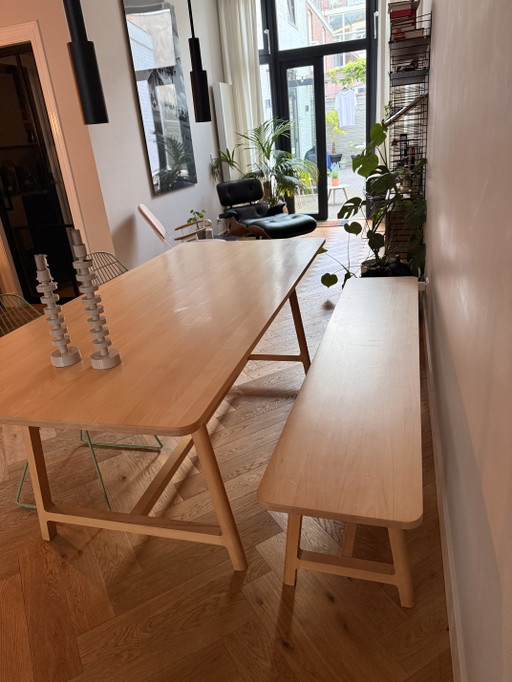 HAY - Eettafel + Bankje ❤️ – eetkamerset, Wood (photo 2 of 6)