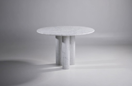 Mario Bellini "Il Colonnato" stijl Cararra Eettafel