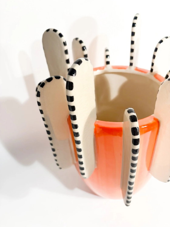 Venetian Ceramic Cactus-shaped Vase (photo 5 of 9)