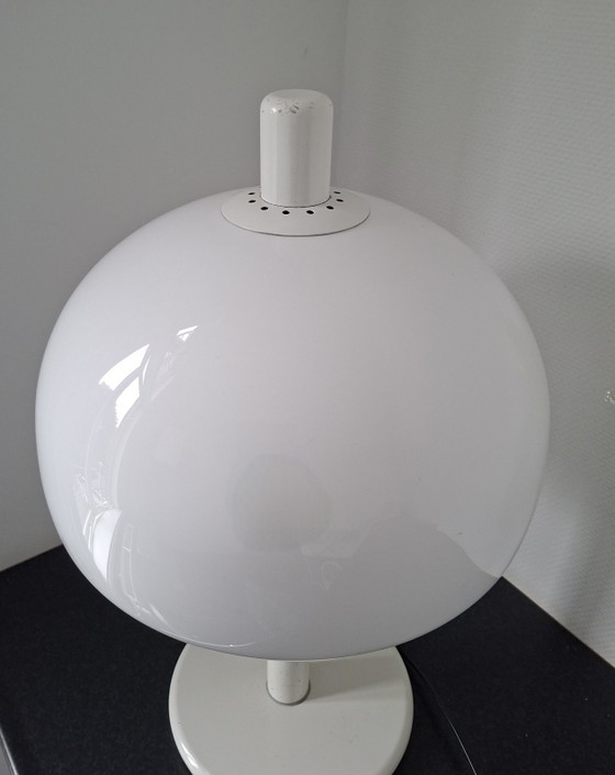 Vintage XL mushroom table lamp Dijkstra design, Plastic, Metal, White (photo 4 of 6)