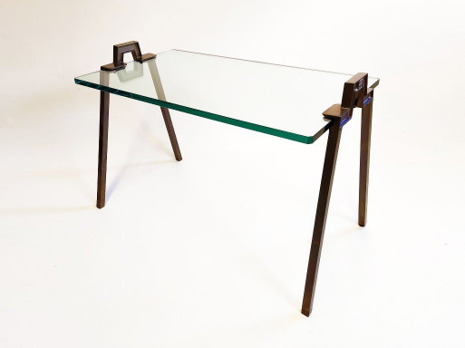 Mesa auxiliar modelo T21 de Peter Ghyczy – bijzettafels, Brass, Metal (photo 2 of 17)