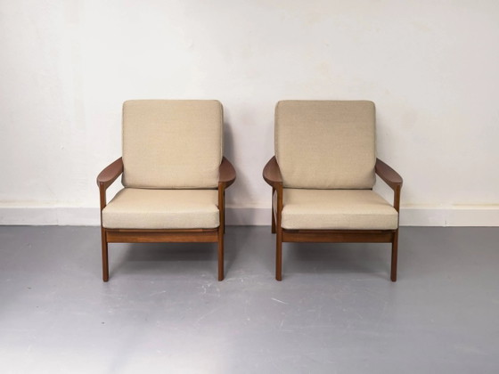 Sillones Lounge de teca de Tove & Edvard Kindt Larsen para Gustav Bahus, Juego de 2 – Mid Century Modern (photo 3 of 23)