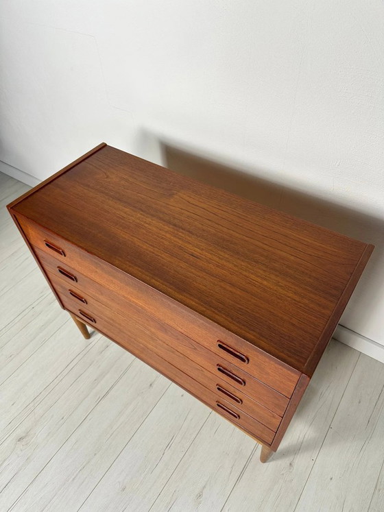 Image 1 of Vintage Deens Design Teakhouten ladekast van Arne Hovmand-Olsen voor Mogens Kold, jaren 60