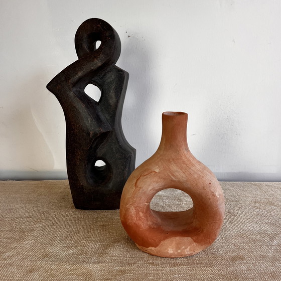 Image 1 of Abstract Ceramic sculpture THOM 80s Vintage