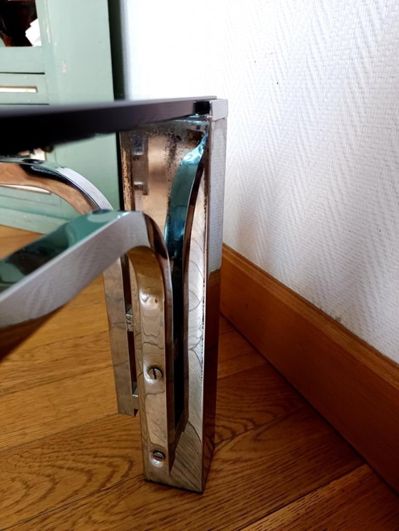 Image 1 of Tavolino di design in metallo cromato 1970