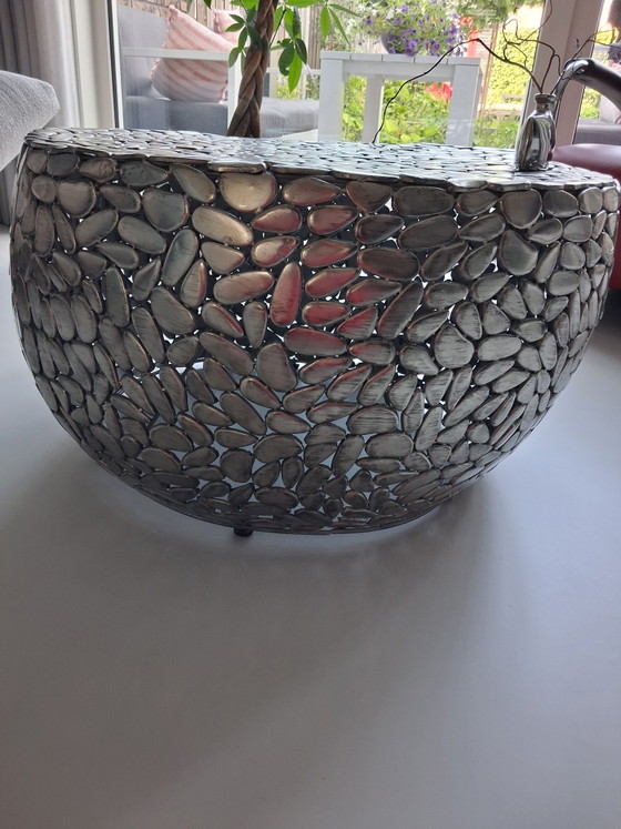 Stone Mosaic Coffee Table – polished steel, Metal (photo 3 of 5)