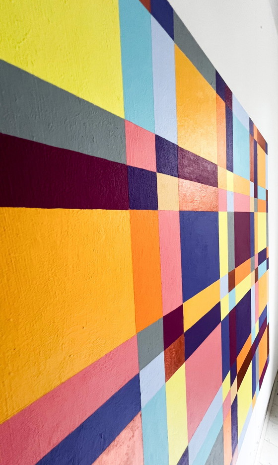 Image 1 of  Lena László, acrylique sur toile, 'Exactly 144 different squares