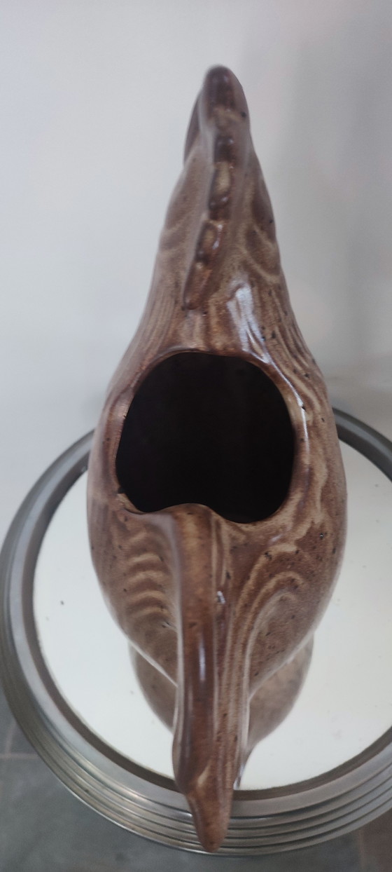 Image 1 of Brocca zoomorfa in ceramica di Vallauris, a forma di gallo