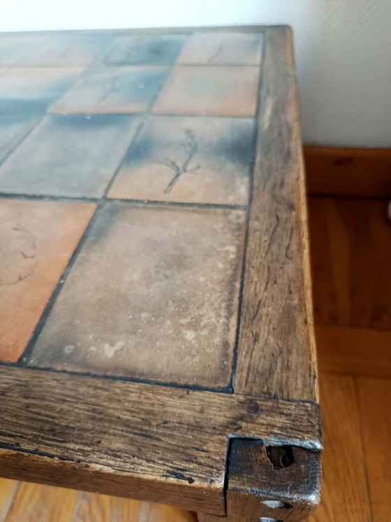 Image 1 of Terracotta herbarium coffee table in the Garnier style, circa 1960