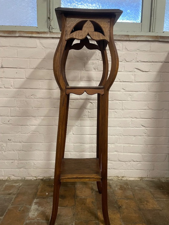 Piedistallo Stile Art Nouveau – Porta piante, Wood (photo 2 of 5)