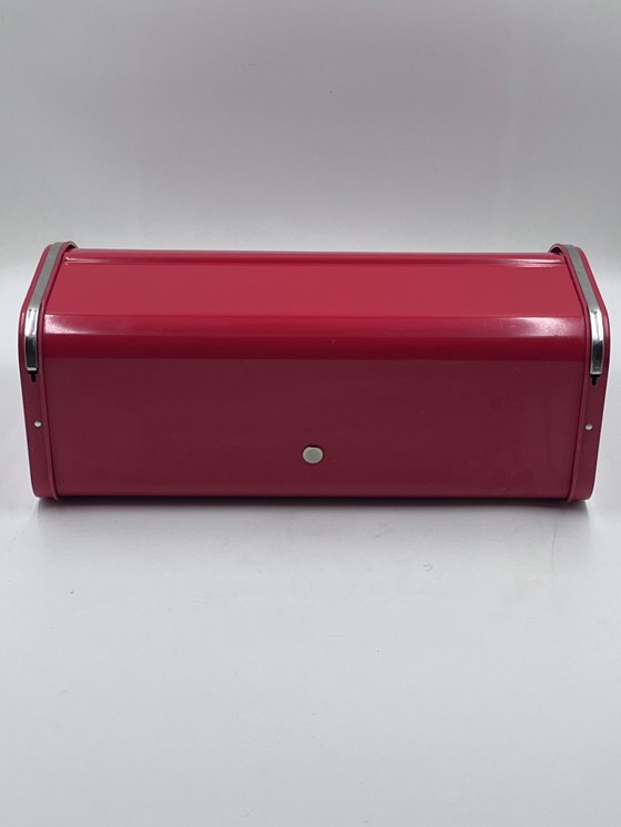 Image 1 of Red Brabantia bread box, 1980s vintage design