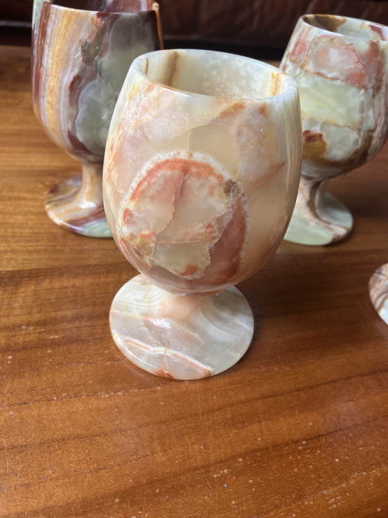 4 atemberaubende Onyx-Weingläser! – Gläser & Karaffe, Stone (photo 2 of 6)