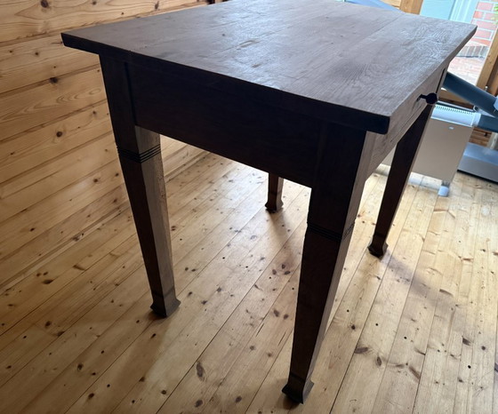 Tisch mit Schublade antik Eiche, Esstische, Holz, Braun (Foto 4 von 14)