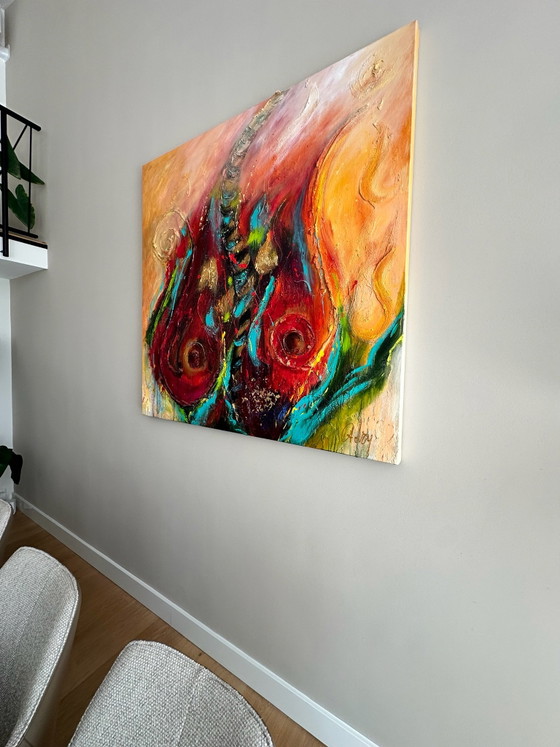 Dipinto 'I'm enough' di Adry, 140 x 140cm, acrilico su tela – Dipinti e disegni (photo 7 of 12)
