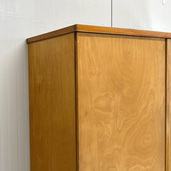Image 1 of 2-door vintage 1950s/60s wardrobe kids' room sleek model