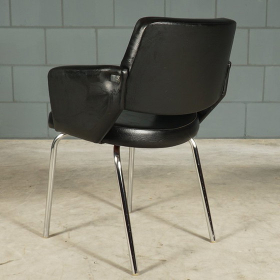 Image 1 of Set di poltrone vintage in similpelle – nere – anni '70