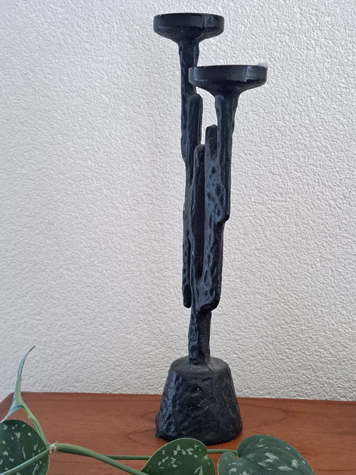 Chandelier brutaliste Horst Dalbech années 1960/70