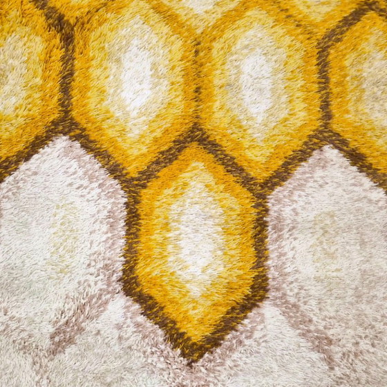 Image 1 of Vintage Desso 1970s Honeycomb Rug, 200x300cm, Space Age Pop 1970s