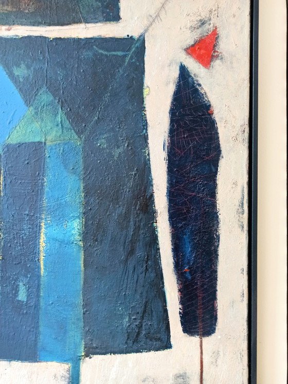 Image 1 of « Maison le soir » 123 cm x 113 cm