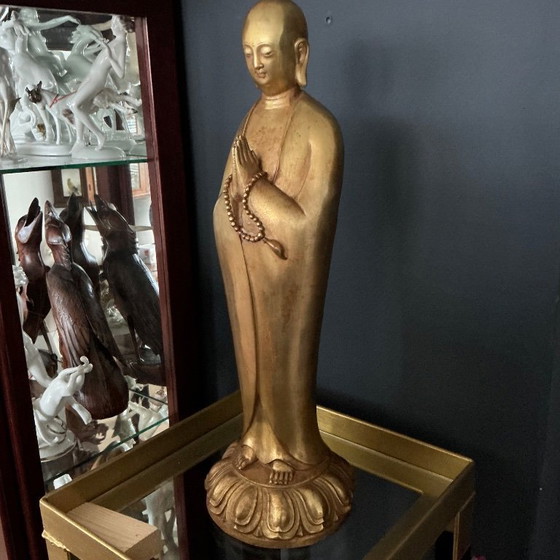 Image 1 of Estatua de Buda de bronce dorado de China