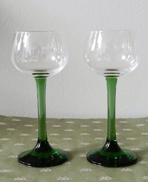 Image 1 of Luminarc Weingläser, grüner Stahl – 4er-Set